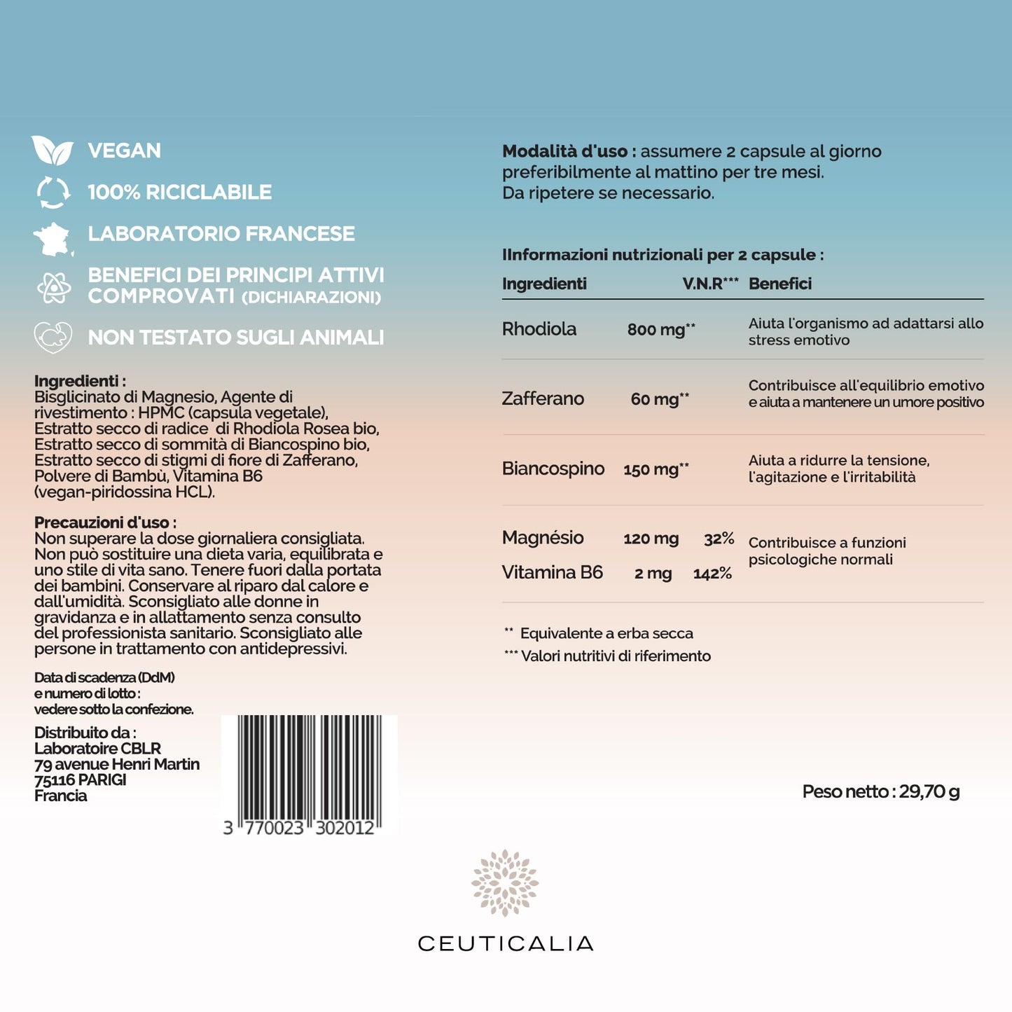 CEUTICALIA Magnesio Bisglicinato con Vitamina B6 ed estratti vegetali: recensione completa