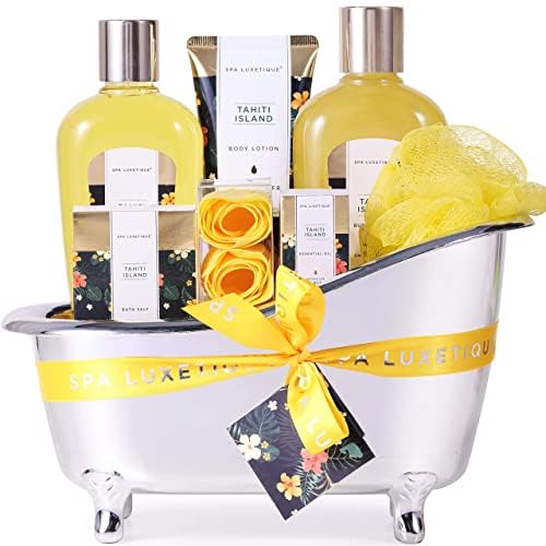 SPA LUXETIQUE 8 pezzi, Set di bellezza regalo da donna per il bagno, per compleanno, profumo di vaniglia, con decorazione per vasca , per il benessere