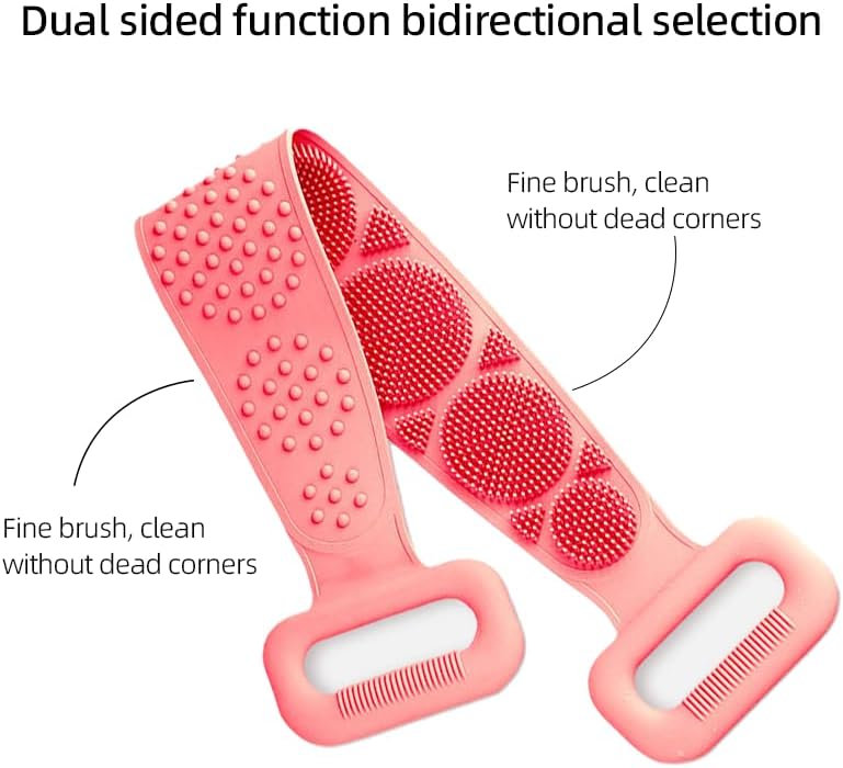 Silicone Back Scrub, Silicone Body Scrub, Extra Long Body Brush, Back Brush, Exfoliating Back Scrub, Suitable for Showers for Both Men and Women