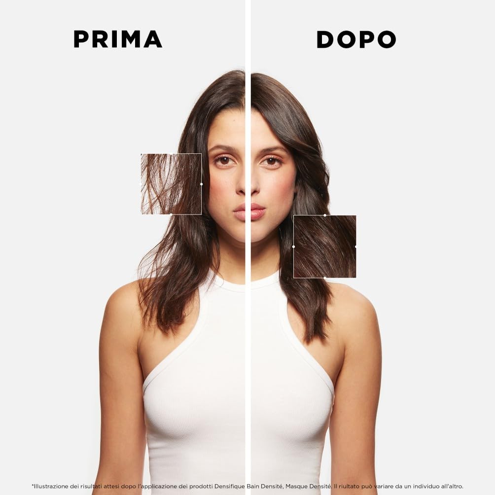 Kérastase, Densifique, Shampoo Professionale Fortificante per Capelli Privi di Densità, Capelli Corposi e Forti, Con Acido Ialuronico, Gluco Peptide e Ceramidi, Bain Densité