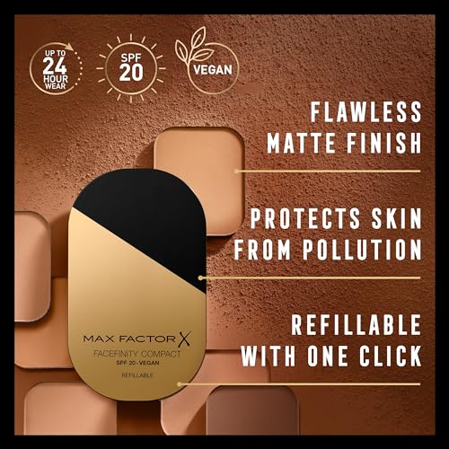 Max Factor Facefinity Compact Powder Foundation - 003 - NATURAL ROSE, 10 g