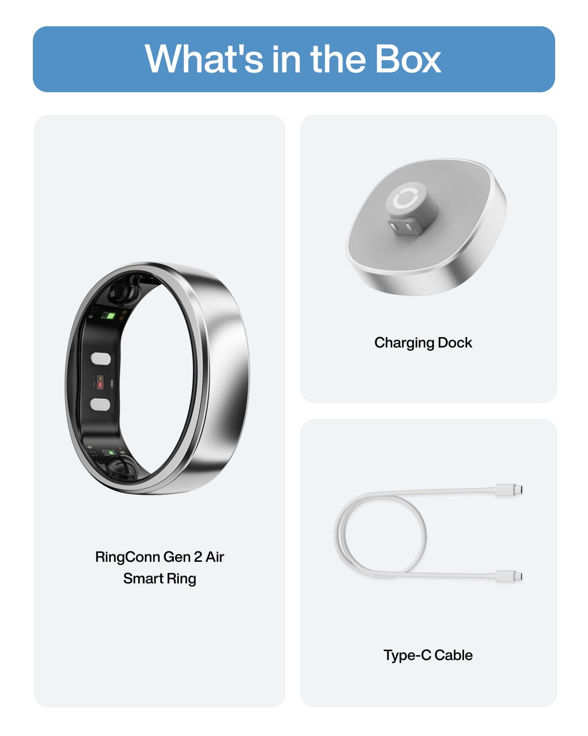 RingConn Gen 2 Air Smart Ring, Anello Intelligente AI Ultra Sottile, 10 Giorni di Batteria, Tracker Fitness/Stress/Frequenza Cardiaca per Donne e Uomini, iOS/Android Compatibile (Dune Oro, 10)