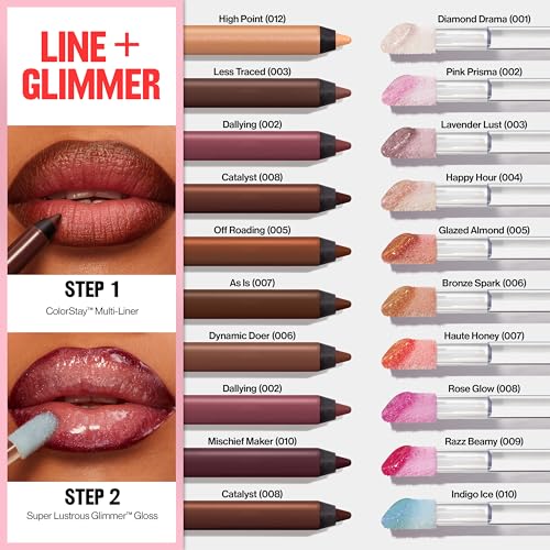 Revlon Super Lustrous Glimmer Gloss, Glitterato Idratante e Rimpolpante, Finish Ultra Lucido e Brillante, Formula a Base di Piante, 003 Lavender Lust, 3.8ml