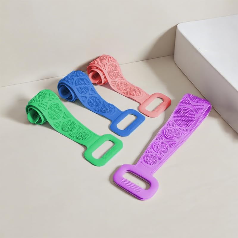 Silicone Back Scrub, Silicone Body Scrub, Extra Long Body Brush, Back Brush, Exfoliating Back Scrub, Suitable for Showers for Both Men and Women