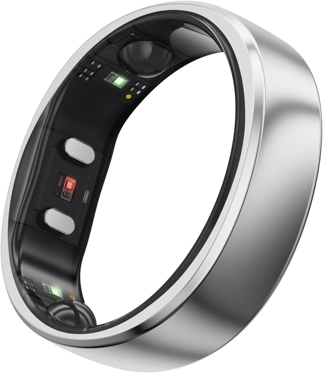 RingConn Gen 2 Smart Ring, Primo Al Mondo con Monitoraggio OSA, Nessun Abbonamento All'App, 12 Giorni di Batteria, Tracker di Stress/Frequenza Cardiaca/Salute Femminile, Compatibile Con Android e iOS
