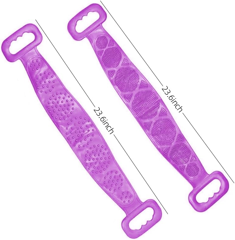 Silicone Back Scrub, Silicone Body Scrub, Extra Long Body Brush, Back Brush, Exfoliating Back Scrub, Suitable for Showers for Both Men and Women