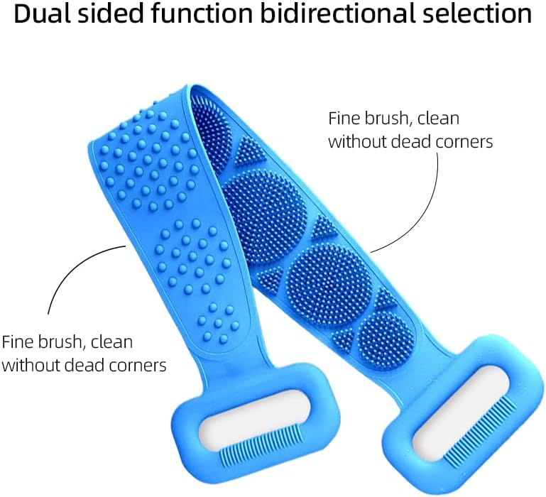 Silicone Back Scrub, Silicone Body Scrub, Extra Long Body Brush, Back Brush, Exfoliating Back Scrub, Suitable for Showers for Both Men and Women