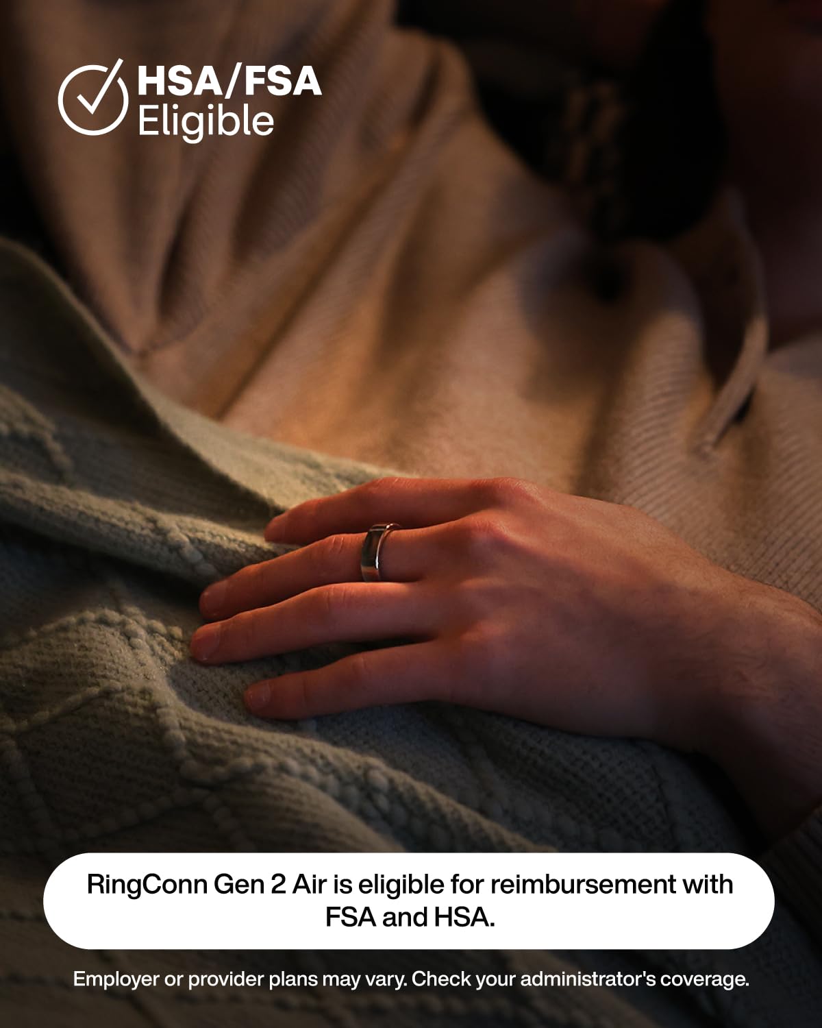 RingConn Gen 2 Air Smart Ring, Anello Intelligente AI Ultra Sottile, 10 Giorni di Batteria, Tracker Fitness/Stress/Frequenza Cardiaca per Donne e Uomini, iOS/Android Compatibile (Dune Oro, 10)