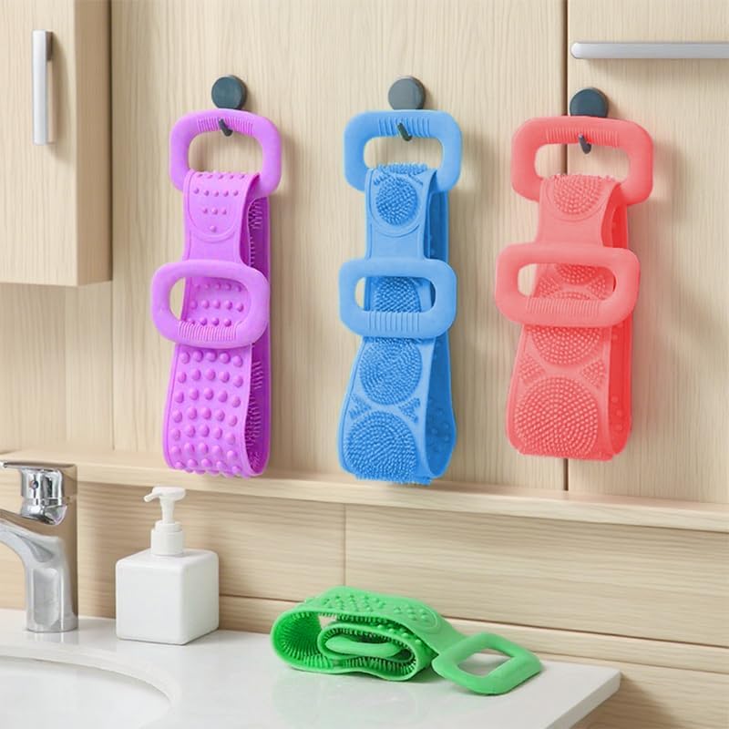 Silicone Back Scrub, Silicone Body Scrub, Extra Long Body Brush, Back Brush, Exfoliating Back Scrub, Suitable for Showers for Both Men and Women