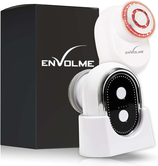 Skin Radiofrequenza Viso - Massaggiatore per Viso - Massaggiatore Viso Lifting - Collagene viso - Ultrasuoni Viso - Beauty Tool - Luce Rossa -