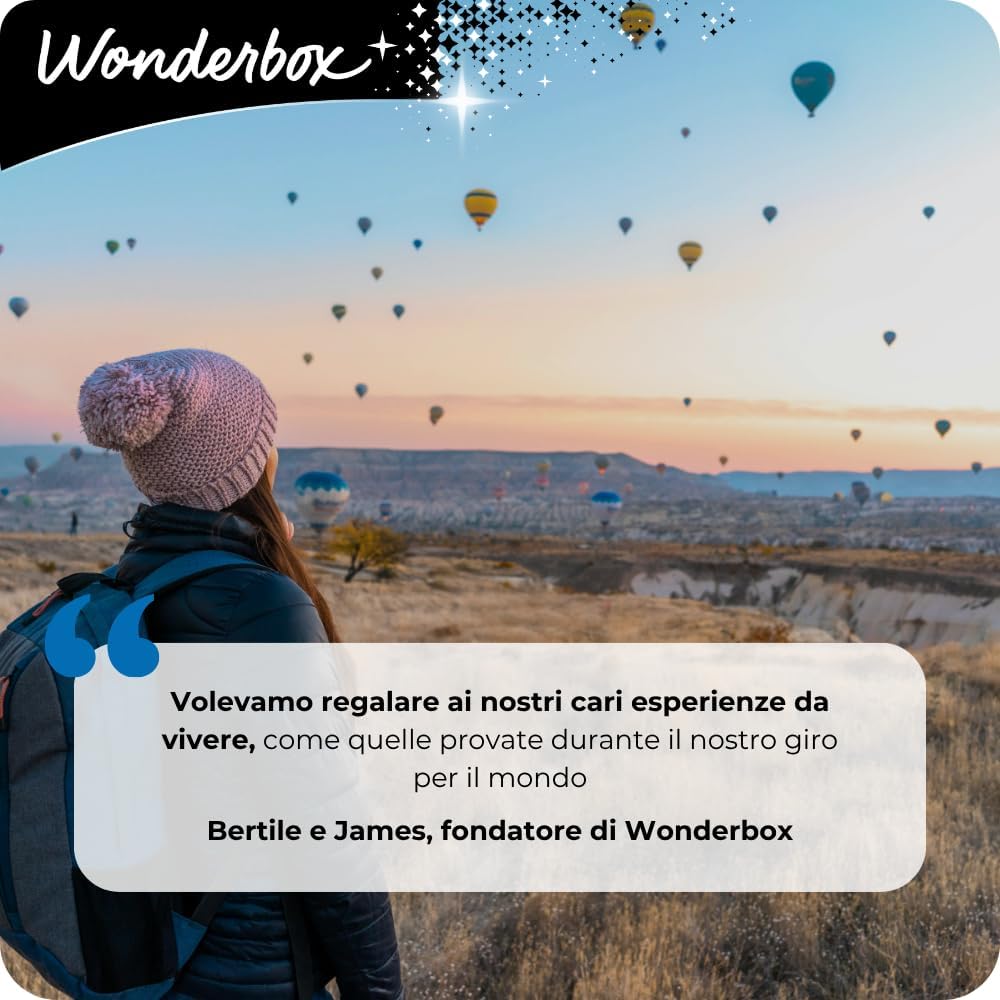WONDERBOX - Cofanetto Regalo - Week End io e Te - 1250 Soggiorni per 2 Persone - 1 Notte o 1 Notte + Colazione - Hotel a 4 o 3 stelle - Tenute, Agriturismi