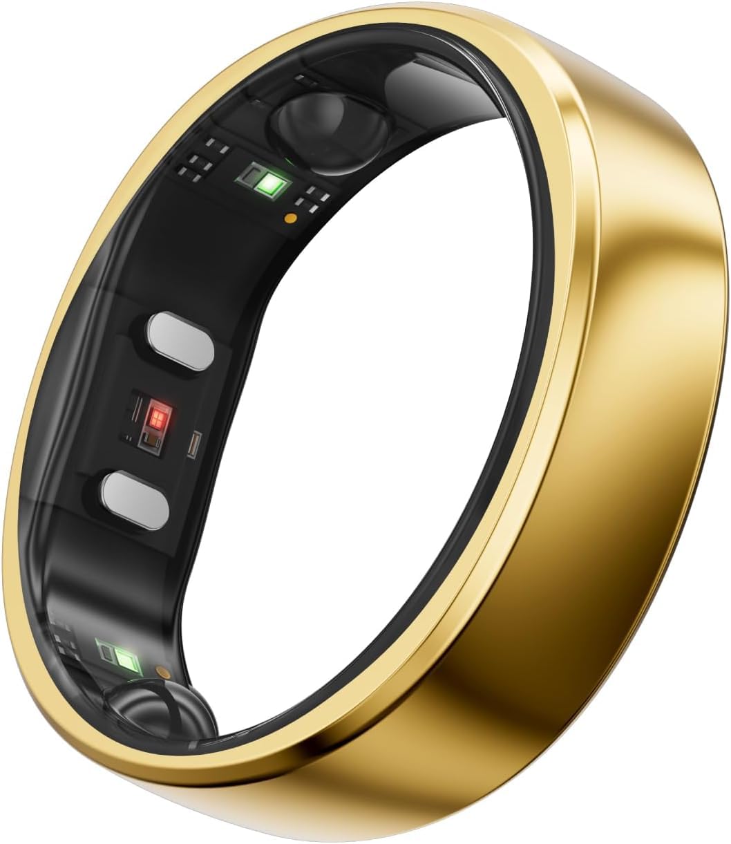 RingConn Gen 2 Smart Ring, Primo Al Mondo con Monitoraggio OSA, Nessun Abbonamento All'App, 12 Giorni di Batteria, Tracker di Stress/Frequenza Cardiaca/Salute Femminile, Compatibile Con Android e iOS