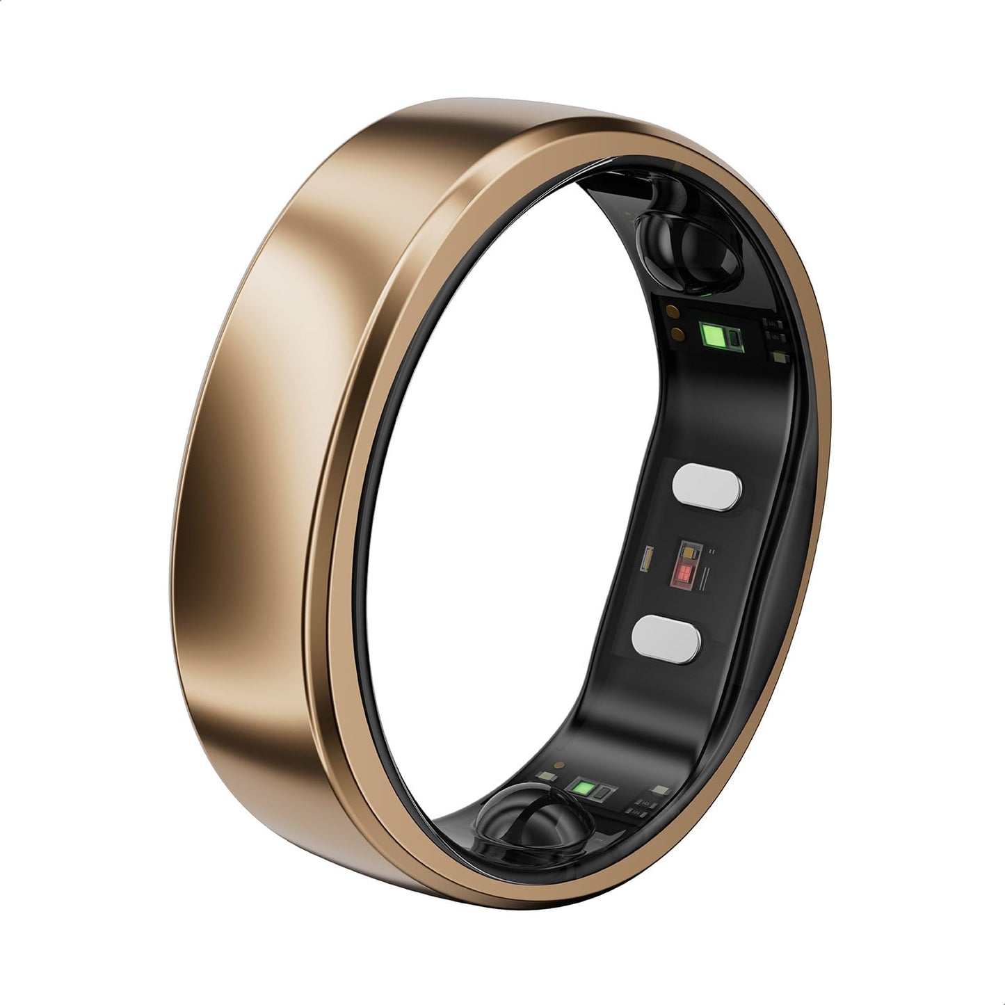 RingConn Gen 2 Air Smart Ring, Anello Intelligente AI Ultra Sottile, 10 Giorni di Batteria, Tracker Fitness/Stress/Frequenza Cardiaca per Donne e Uomini, iOS/Android Compatibile (Dune Oro, 10)