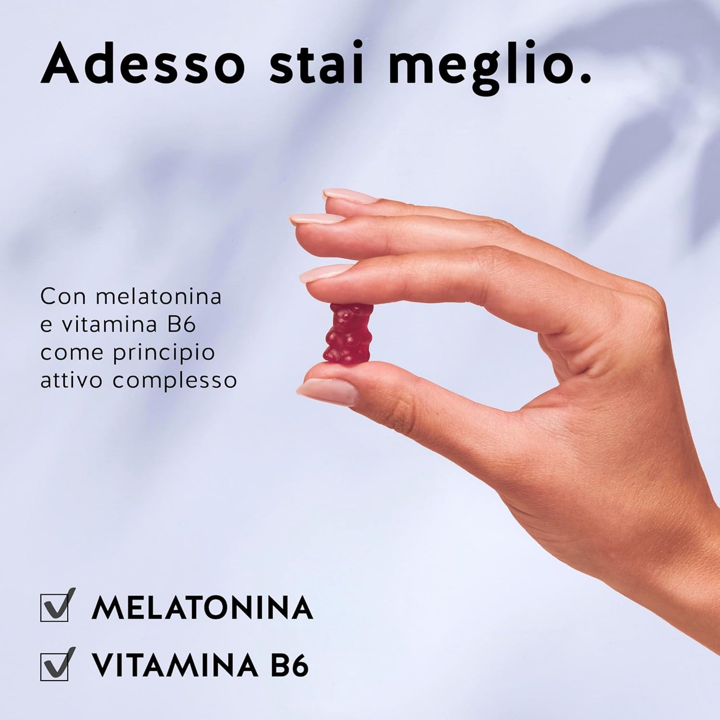 Super Snooze Sleep Vitamin - Sonno naturale - Melatonina 1mg con Vitamina B6-60 Pezzi (2 Mesi) - Senza Zucchero, Vegano - Bears with Benefits