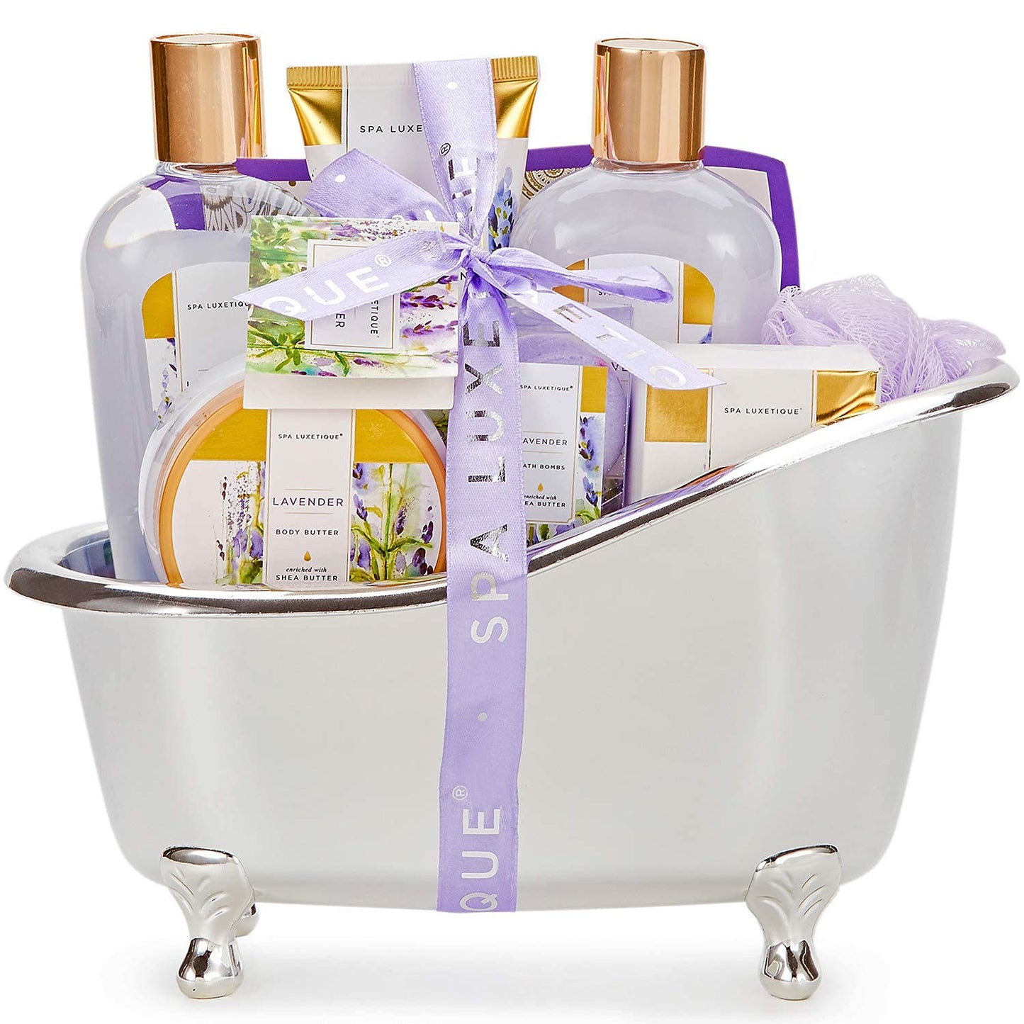 SPA LUXETIQUE 8 pezzi, Set di bellezza regalo da donna per il bagno, per compleanno, profumo di vaniglia, con decorazione per vasca , per il benessere