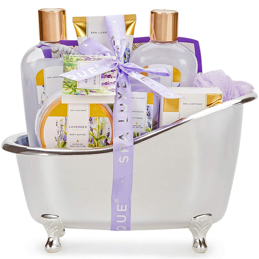 SPA LUXETIQUE 8 pezzi, Set di bellezza regalo da donna per il bagno, per compleanno, profumo di vaniglia, con decorazione per vasca , per il benessere