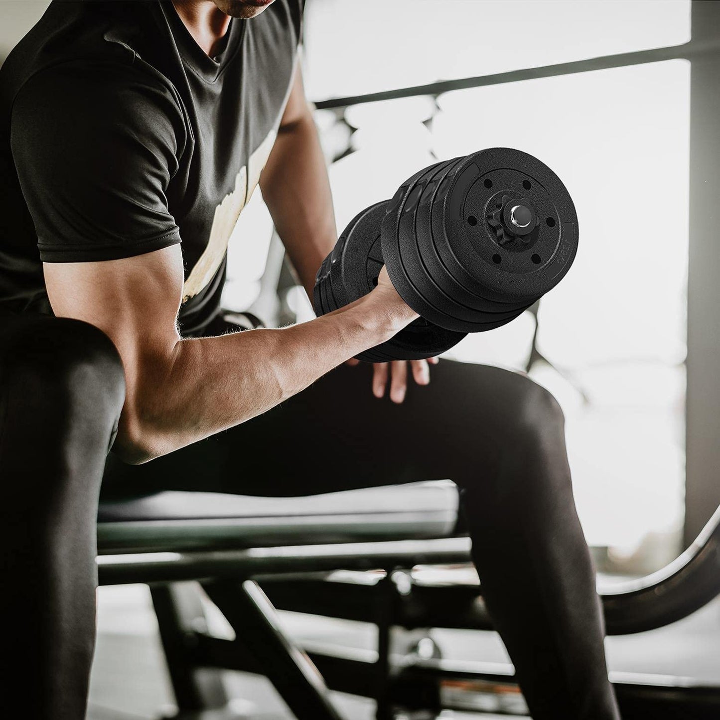 Yaheetech set di manubri regolabili