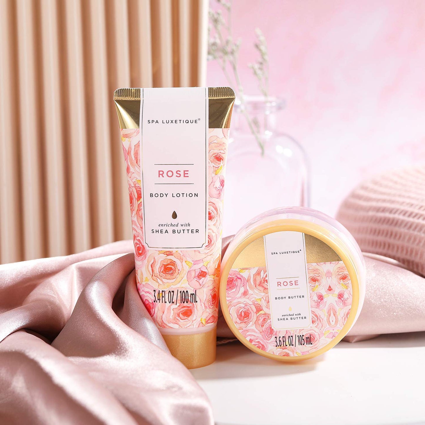 SPA LUXETIQUE 8 pezzi, Set di bellezza regalo da donna per il bagno, per compleanno, profumo di vaniglia, con decorazione per vasca , per il benessere
