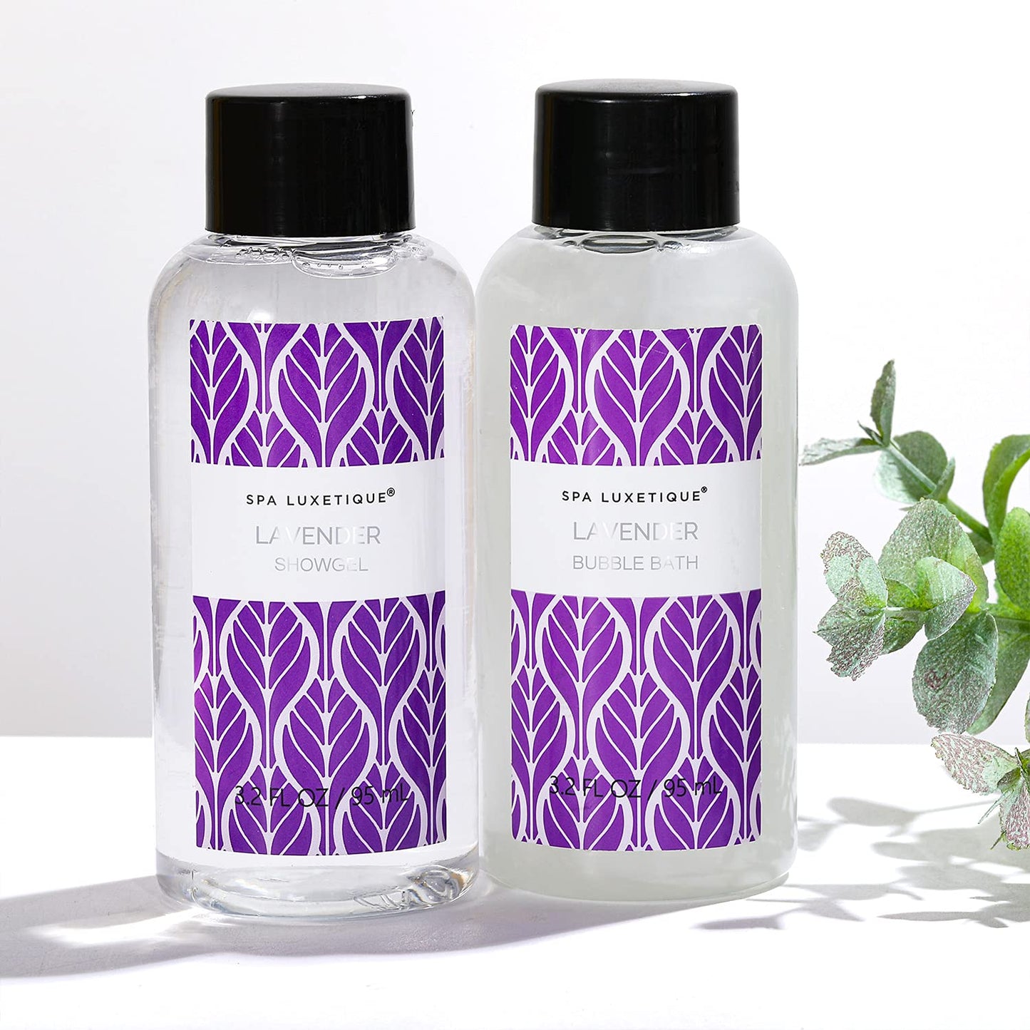 SPA LUXETIQUE Set da Bagno Regalo Donne – Set per la Cura Della Vaniglia con 6 Pezzi in Gel Doccia di Dimensioni da Viaggio, Crema per le Mani, Borsa di Lino con Coulisse, Regalo Festa della Mamma