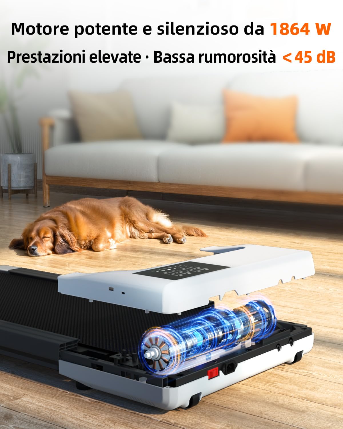 Copant Raceable Treadmill with Tilt, Electric Walking Pad Multi-Runner Courses, Max 136 kg 159 kg, Treadmill Under Desk with APP Control, Suitable for High-Tech Equipment