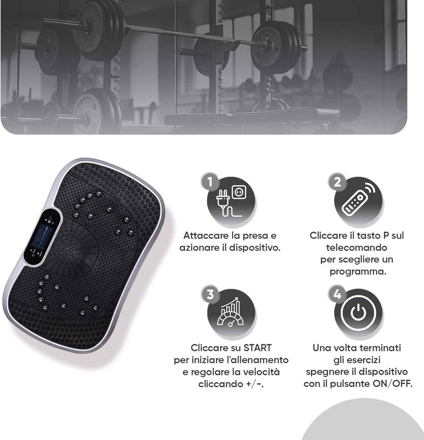 Pedana Vibrante con 5 Elastici Fitness, Workout e Massaggio, Pedana Fitness Oscillante, Vibration Plate Exercise Machine, Allenamento a Casa, con 99 Livelli di Intensità e Altoparlante Bluetooth 5.1