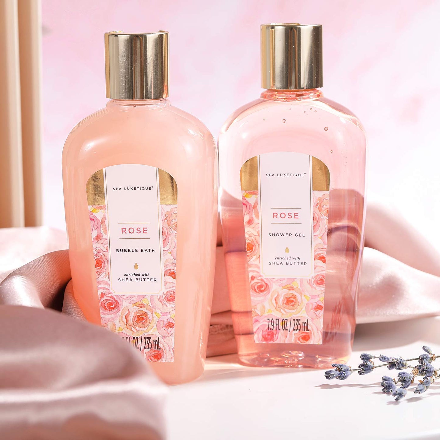 SPA LUXETIQUE 8 pezzi, Set di bellezza regalo da donna per il bagno, per compleanno, profumo di vaniglia, con decorazione per vasca , per il benessere