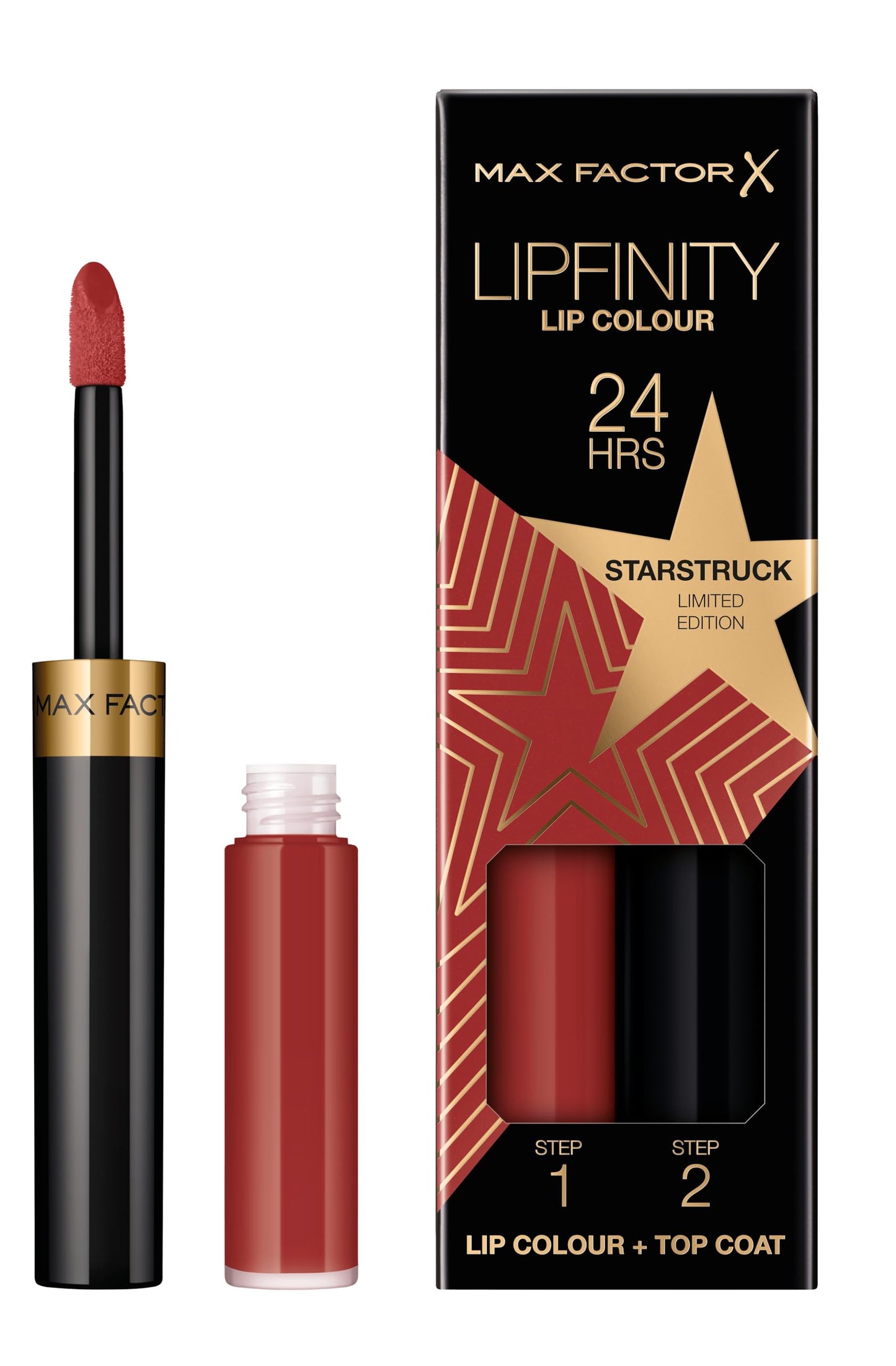 Max Factor - Lipfinity Lip Colour - Rossetto Lunga Durata e Gloss Idratante con Applicazione Bifase - Nuance 070 Spicy- 2.3 ml e 1.9 g