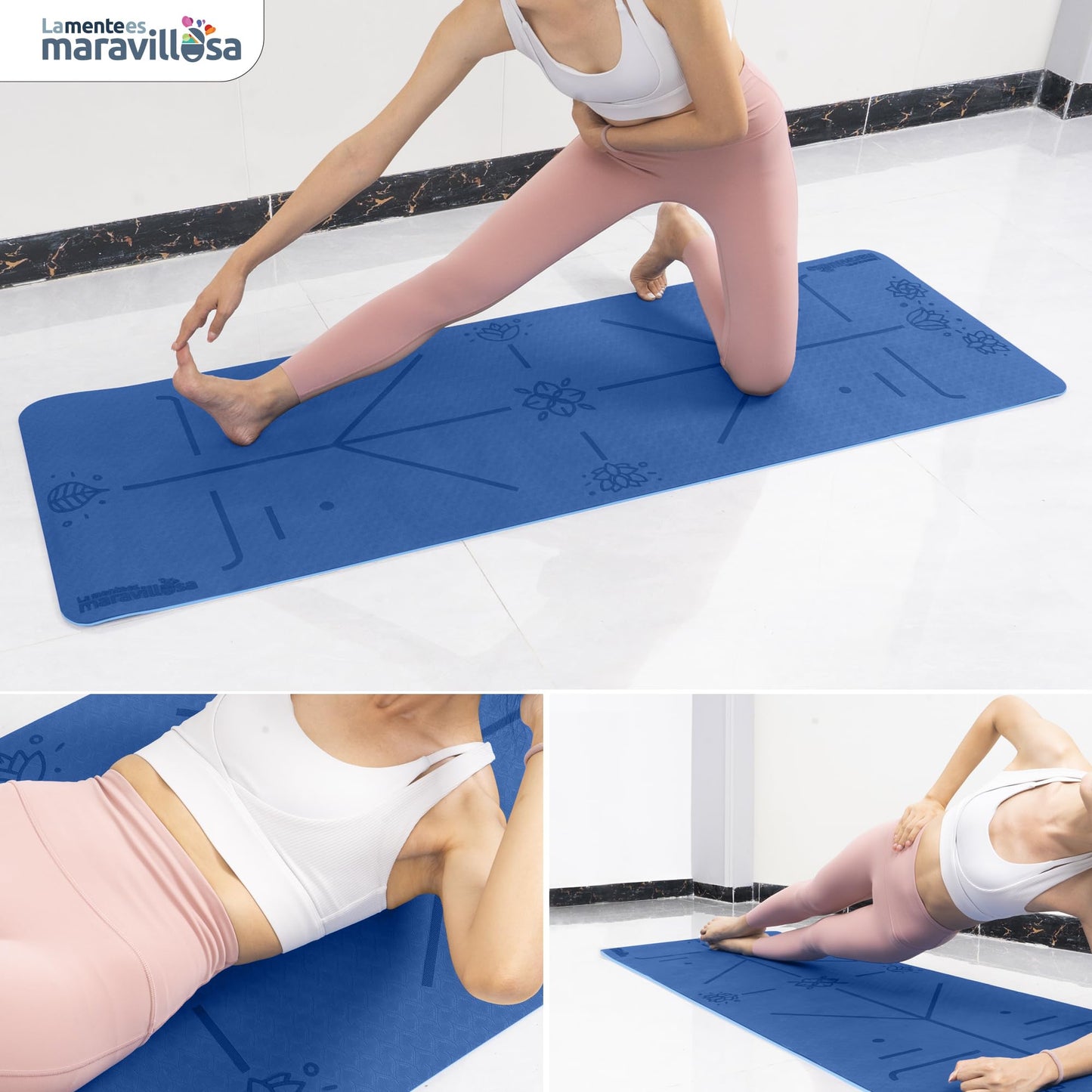 Tappetino da Yoga, Pilates, Fitness o Altri Sport con E-Book - LA MENTE ES MARAVILLOSA