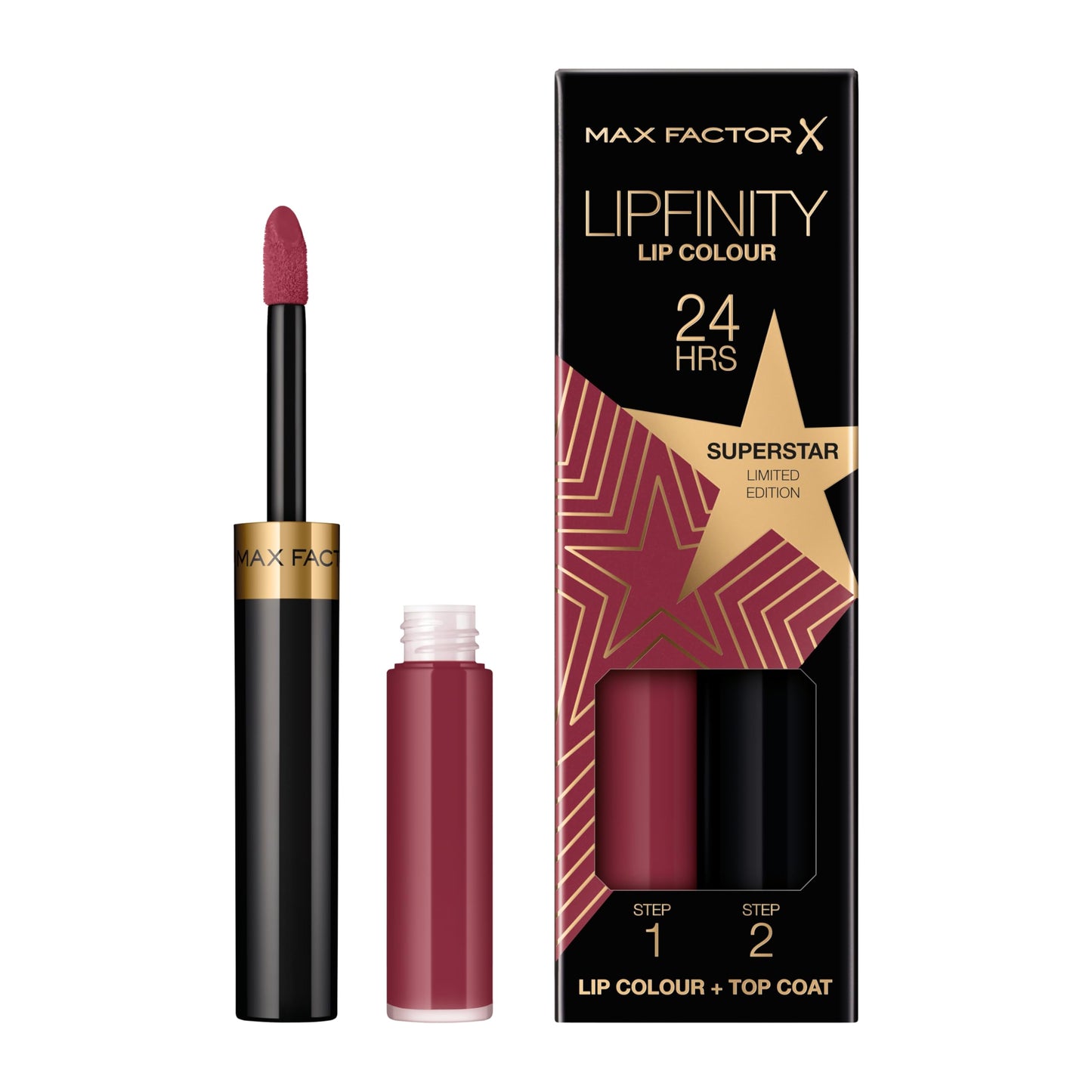 Max Factor - Lipfinity Lip Colour - Rossetto Lunga Durata e Gloss Idratante con Applicazione Bifase - Nuance 070 Spicy- 2.3 ml e 1.9 g