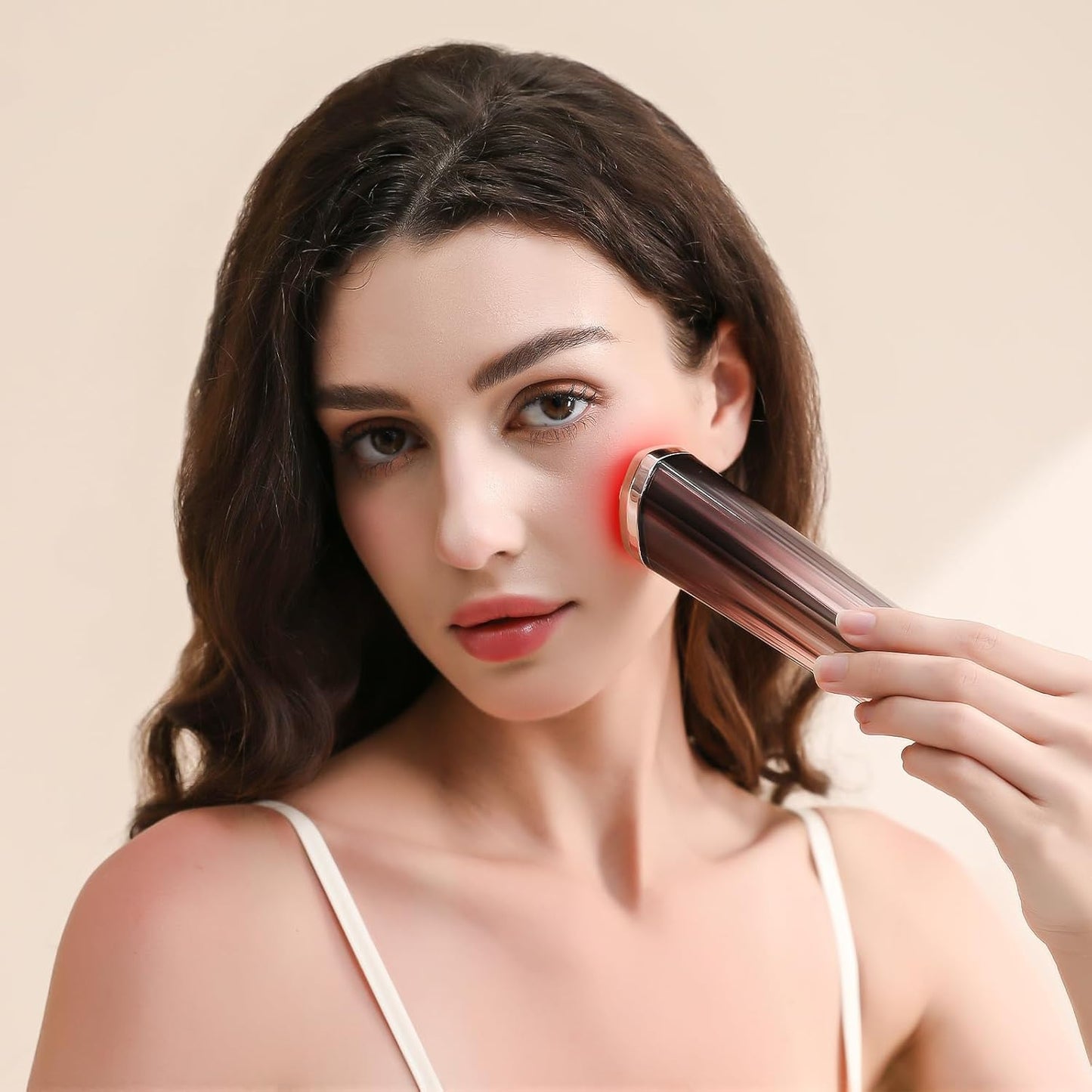 CARER SPARK Dispositivo Radiofrequenza Viso 3MHz, Massaggiatore Facciale Anti-Età con Ultrasuoni EMS Fototerapia Riduzione Rughe e Linee Sottili Cura del Viso Elettrica Multifunzionale