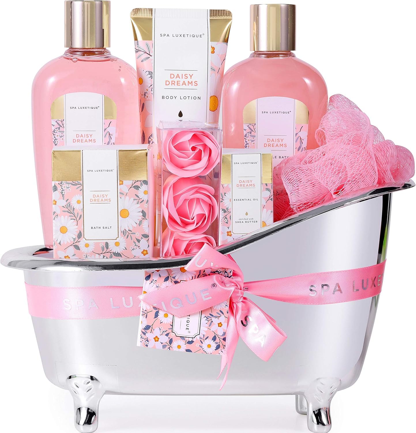 SPA LUXETIQUE 8 pezzi, Set di bellezza regalo da donna per il bagno, per compleanno, profumo di vaniglia, con decorazione per vasca , per il benessere