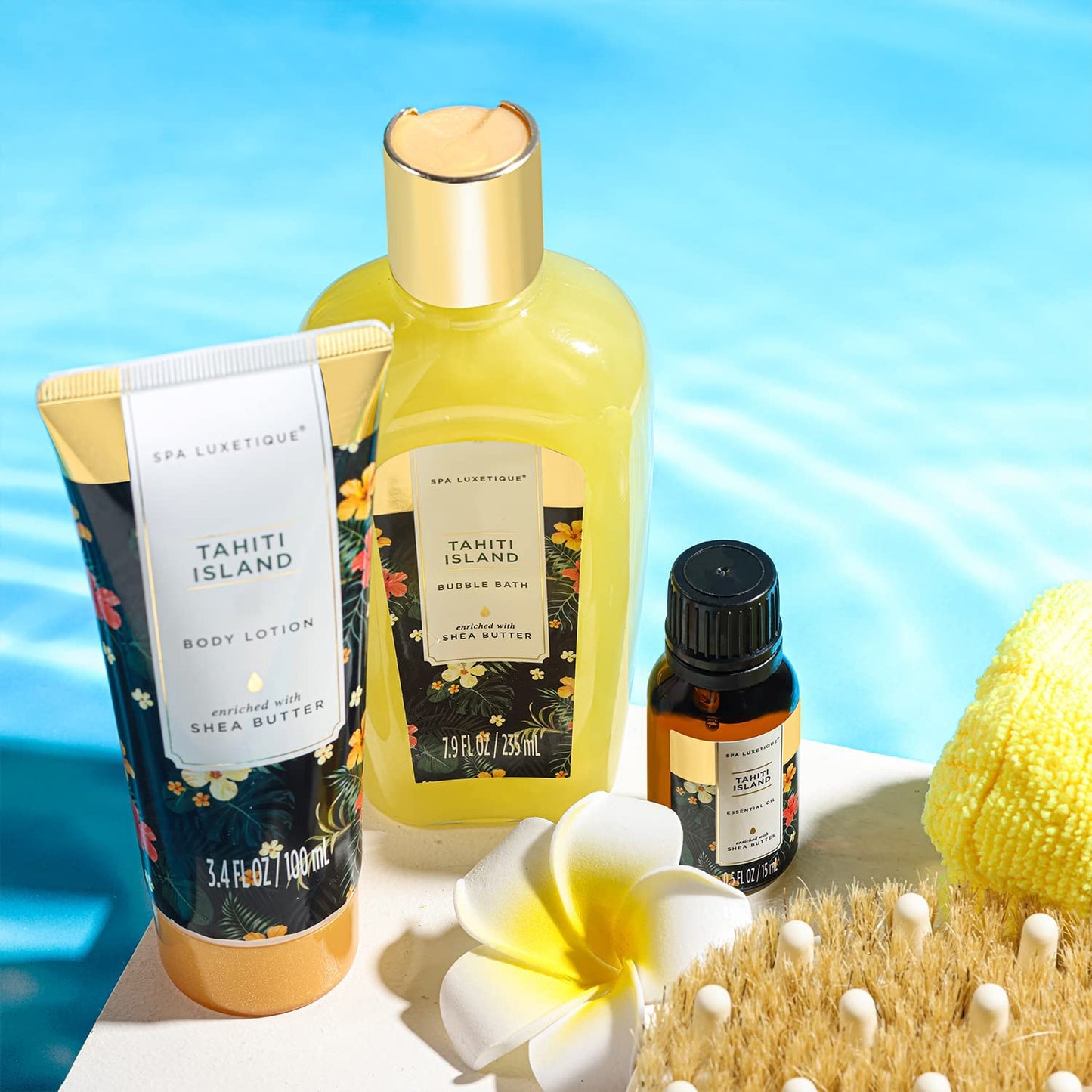 SPA LUXETIQUE 8 pezzi, Set di bellezza regalo da donna per il bagno, per compleanno, profumo di vaniglia, con decorazione per vasca , per il benessere