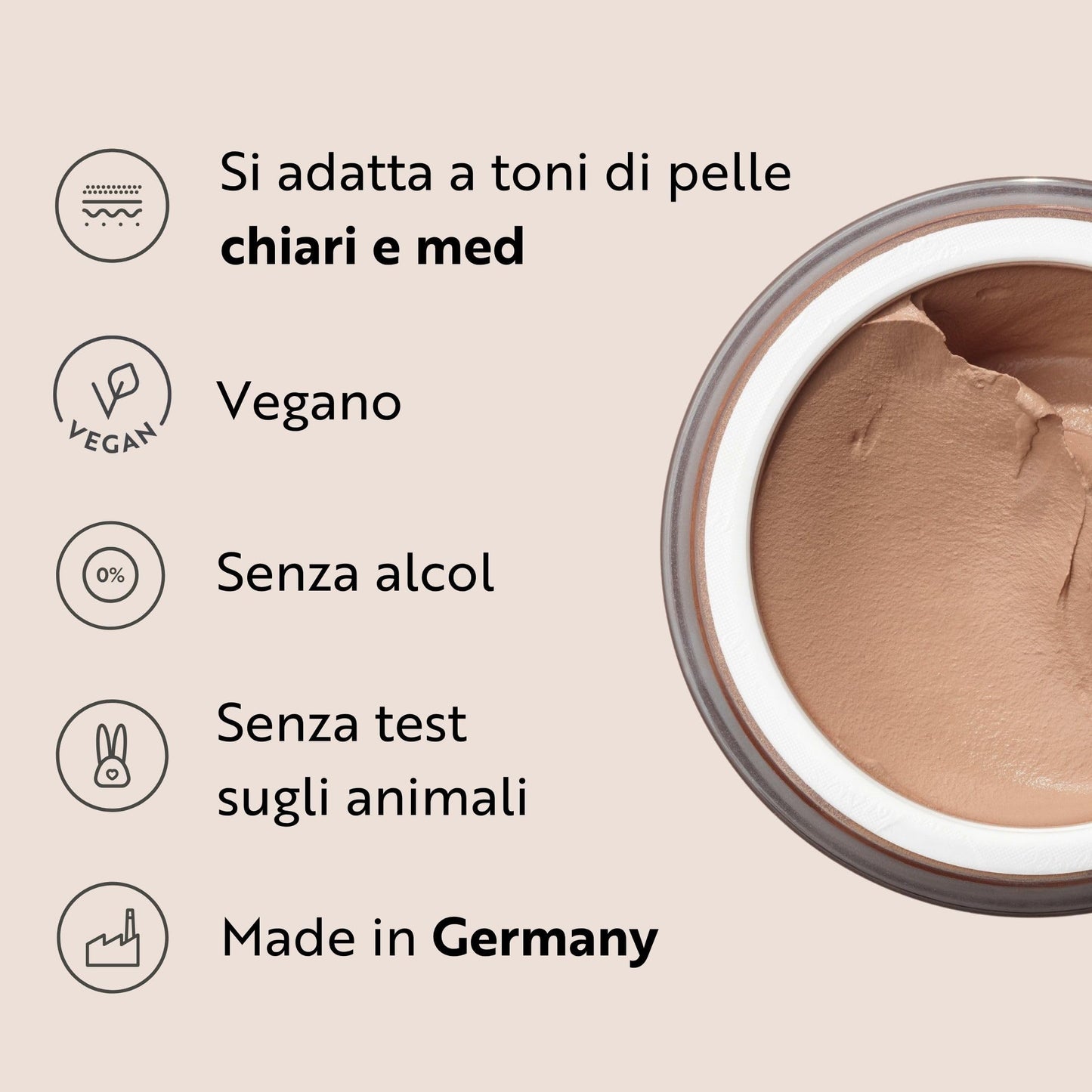 M. Asam Magic Finish Make Up Mousse (30ml) 4-in-1 Primer, Foundation, Powder & Concealer, Natural Lightweight Foundation for All Skin Types, Vegan Make Up