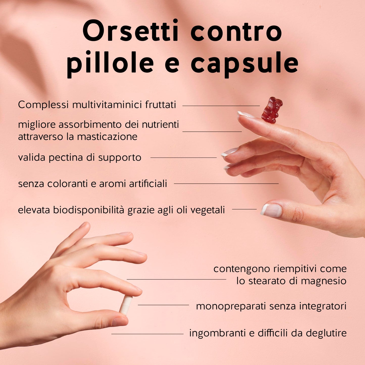 Gummies al Collagene & Acido Ialuronico Born This Way Youth Vitamins – Antiossidanti Bellezza – Collagene, Acido Ialuronico, Vitamina C, E, CoQ10 – 90 pezzi, Senza Zucchero, Bears with Benefits