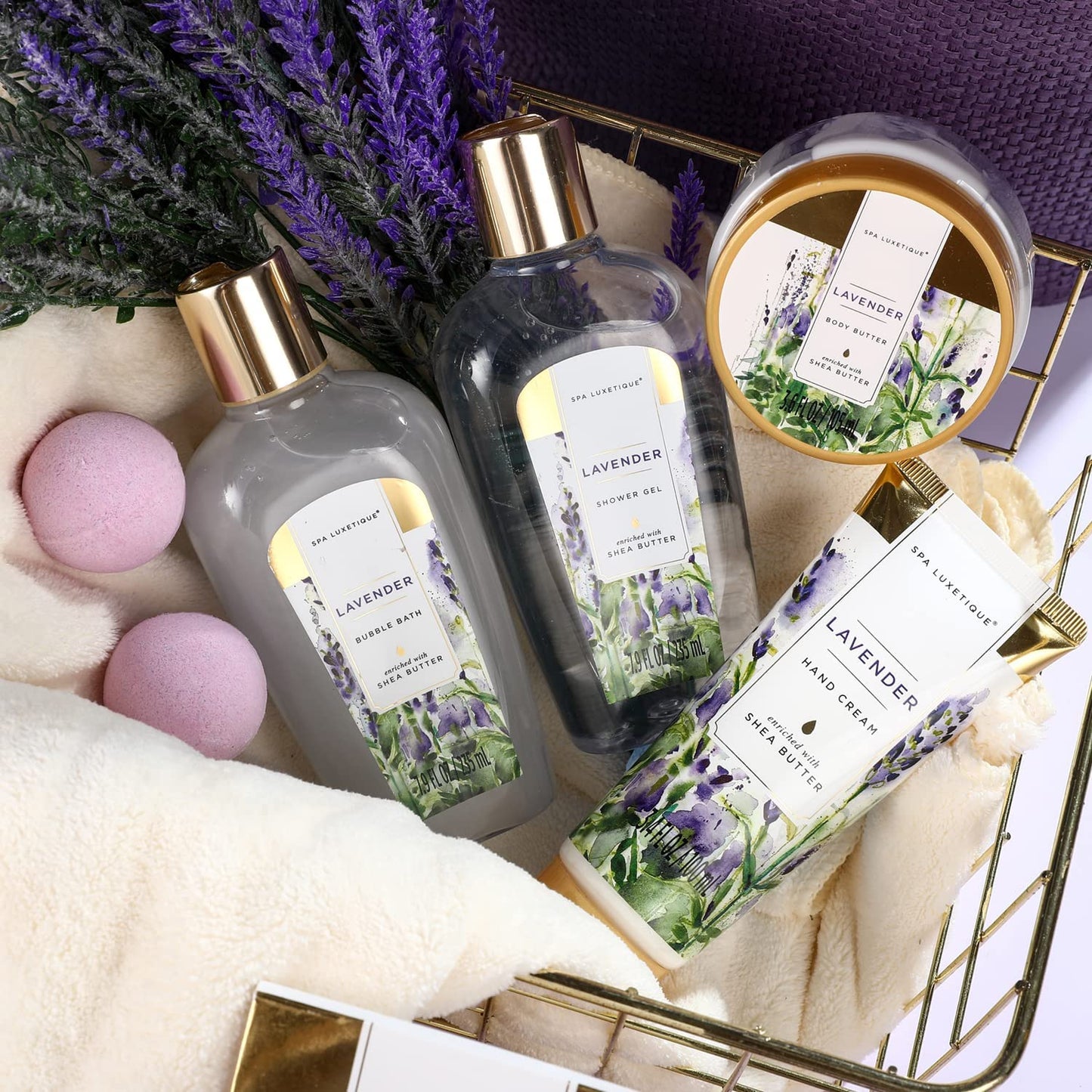 Spa Luxetique Set regalo spa, regali per le donne, set regalo per il bagno di rose da 10 pezzi, set da bagno per le donne, regali di compleanno per la mamma, regali di Natale Regalo Festa della Mamma