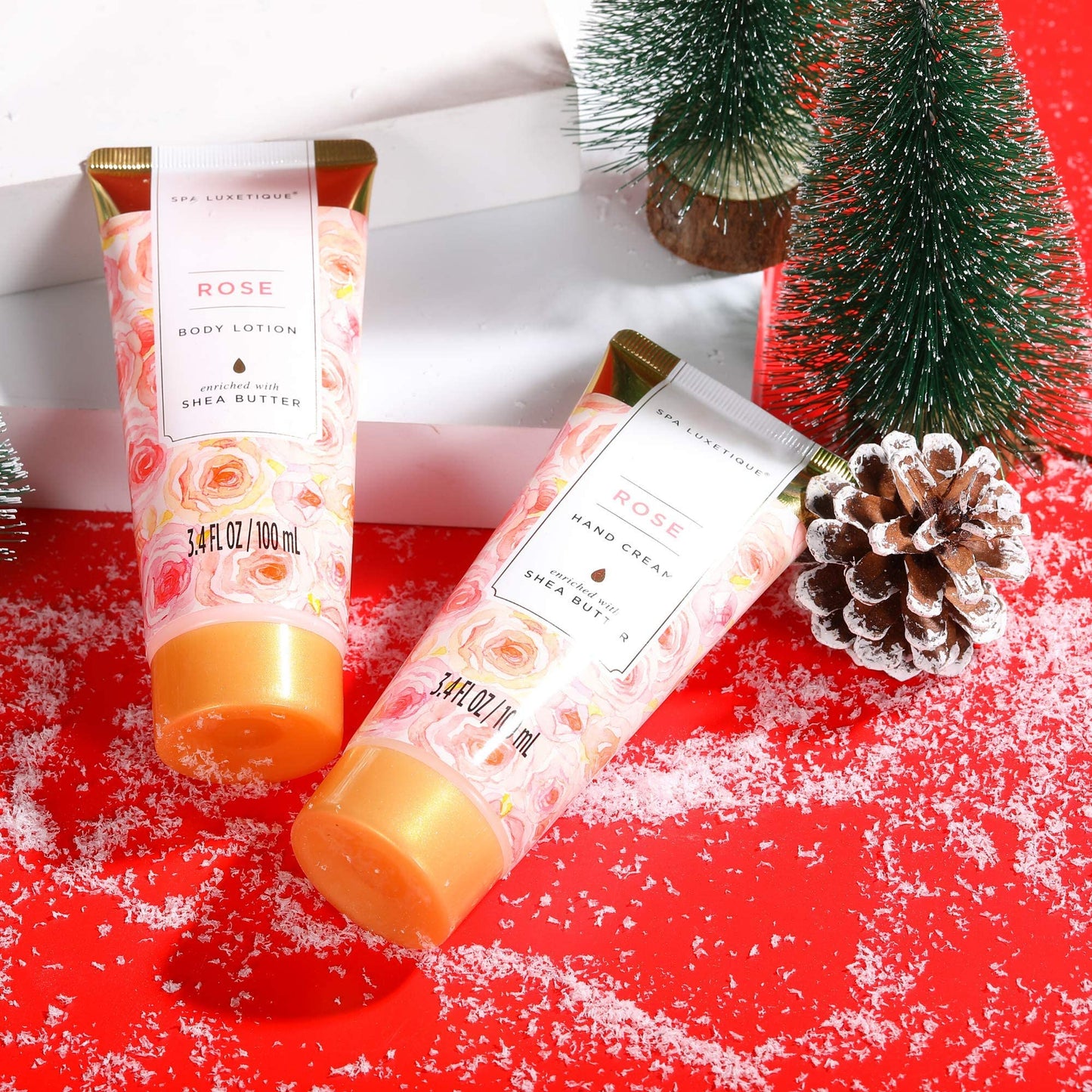 Spa Luxetique Set regalo spa, regali per le donne, set regalo per il bagno di rose da 10 pezzi, set da bagno per le donne, regali di compleanno per la mamma, regali di Natale Regalo Festa della Mamma