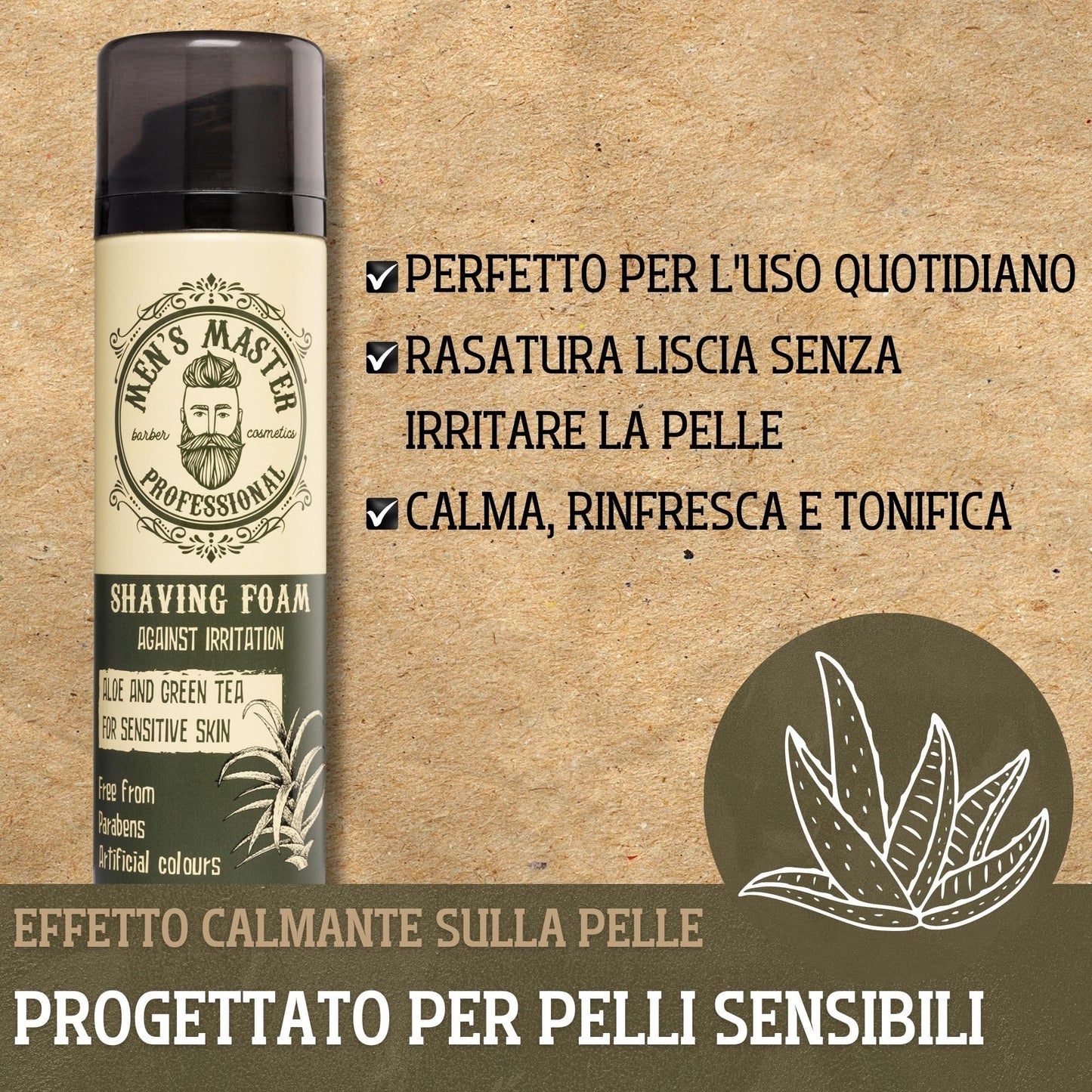 Men's Master Set Regalo Uomo 3 Unità | Every Day Set | Deodorante Antitraspirante | Crema Rigenerante Viso Antirughe | Shampoo Detox per Capelli Grassi, Antiforfora | Kit Barba Uomo | Senza Parabeni