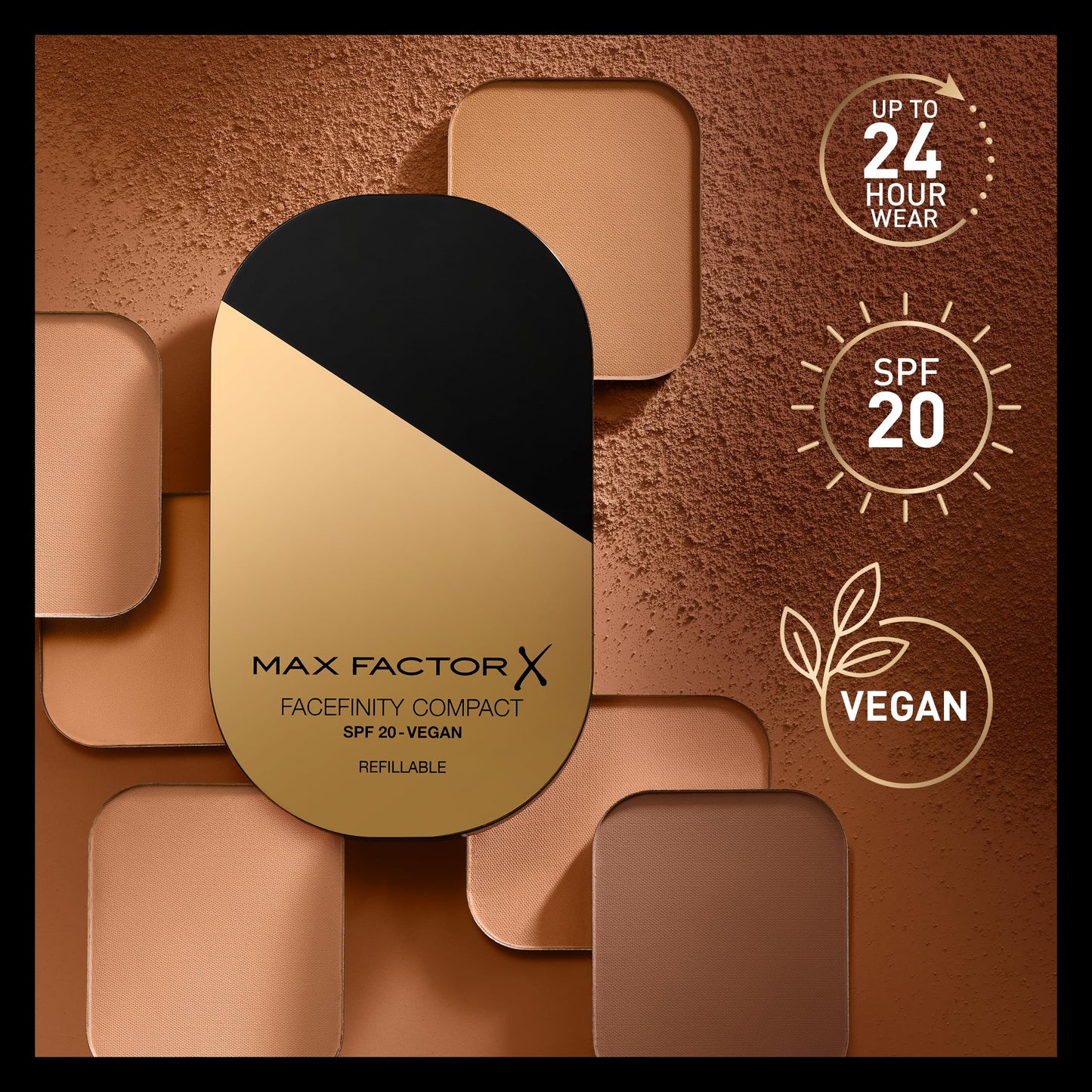Max Factor Facefinity Compact Powder Foundation - 003 - NATURAL ROSE, 10 g