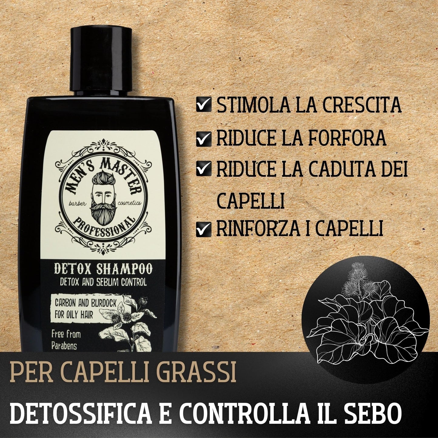 Men's Master Set Regalo Uomo 3 Unità | Every Day Set | Deodorante Antitraspirante | Crema Rigenerante Viso Antirughe | Shampoo Detox per Capelli Grassi, Antiforfora | Kit Barba Uomo | Senza Parabeni