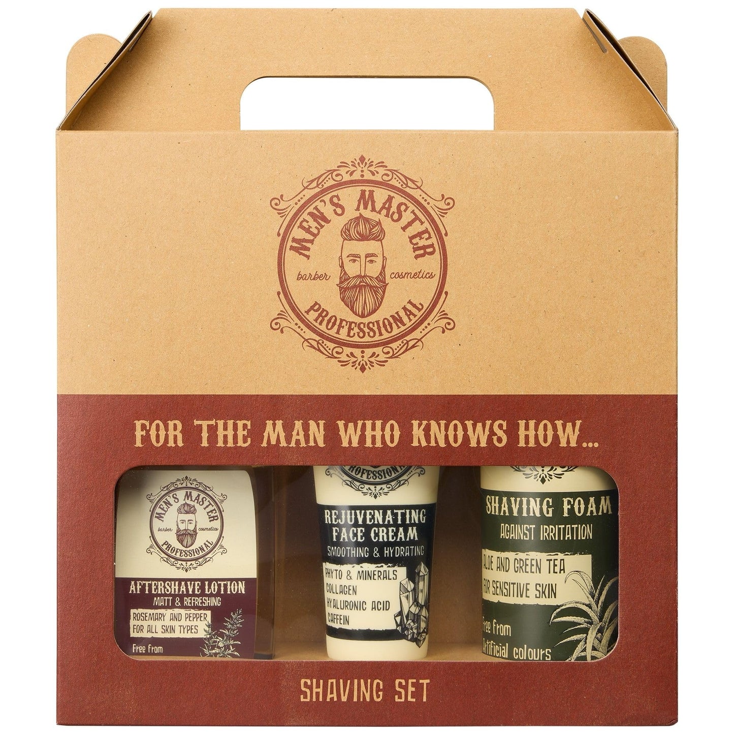 Men's Master Set Regalo Uomo 3 Unità | Every Day Set | Deodorante Antitraspirante | Crema Rigenerante Viso Antirughe | Shampoo Detox per Capelli Grassi, Antiforfora | Kit Barba Uomo | Senza Parabeni