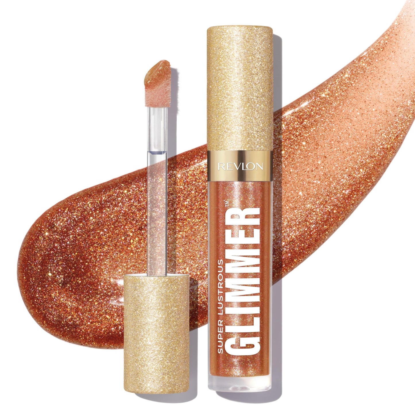 Revlon Super Lustrous Glimmer Gloss, Glitterato Idratante e Rimpolpante, Finish Ultra Lucido e Brillante, Formula a Base di Piante, 003 Lavender Lust, 3.8ml