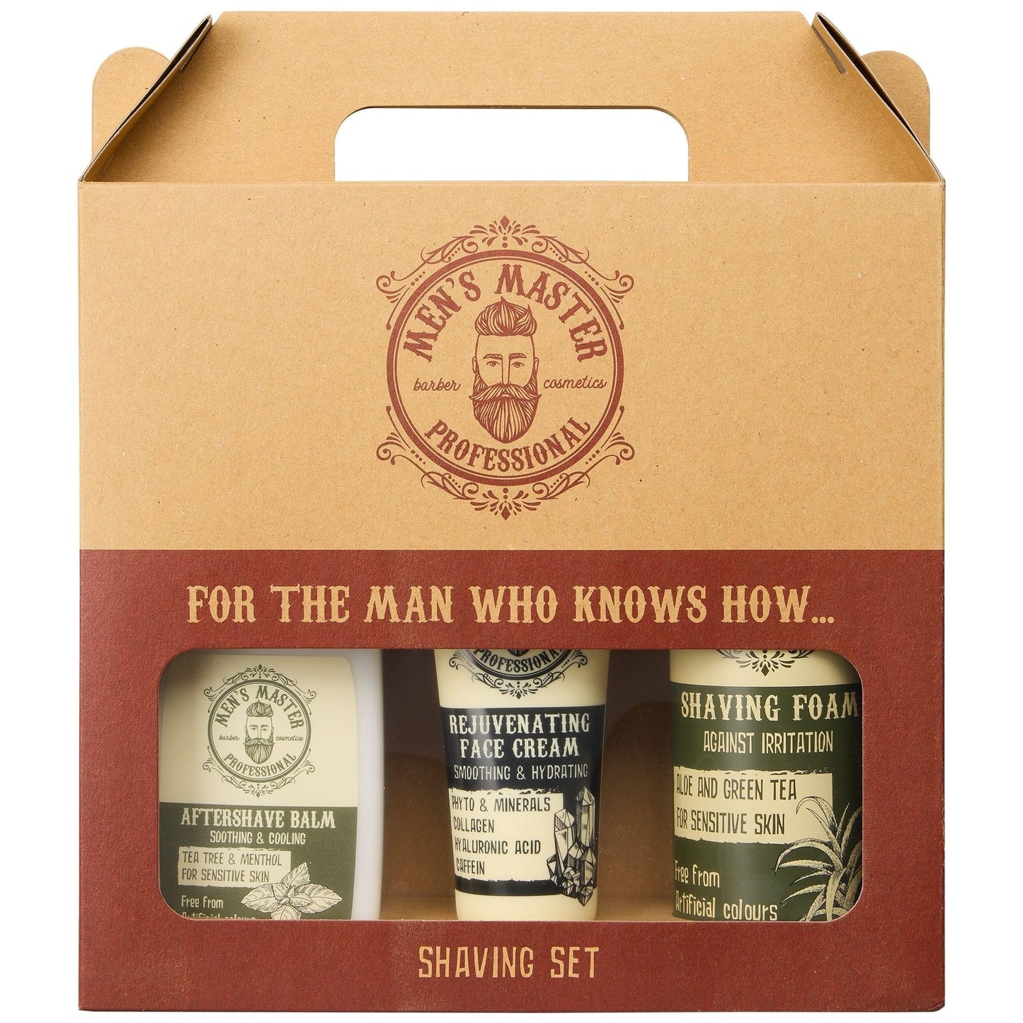 Men's Master Set Regalo Uomo 3 Unità | Every Day Set | Deodorante Antitraspirante | Crema Rigenerante Viso Antirughe | Shampoo Detox per Capelli Grassi, Antiforfora | Kit Barba Uomo | Senza Parabeni